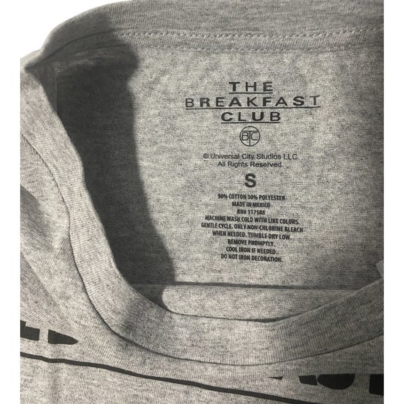 The Breakfast Club T-Shirt Class of 1985 Women's Gray Graphic Tee Size Small 4/6 - Picture 3 of 5